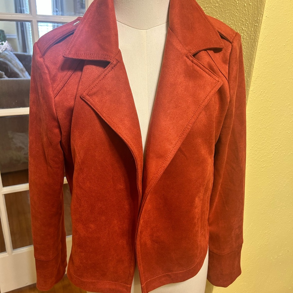 Philosophy Burnt Orange Suede Blazer
